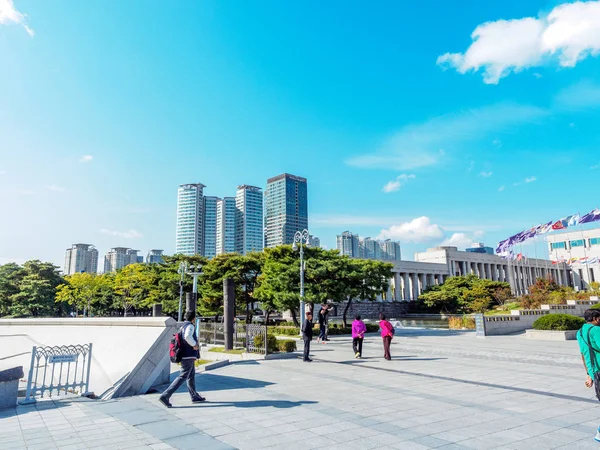 Koreas War Memorial 22 okt 2017 ligger i Yongsan-gu, — Stockfoto