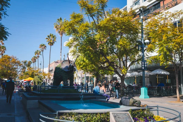 Santa Monica California February 2020 Third Street Promenade Premium Shopping — Stockfoto