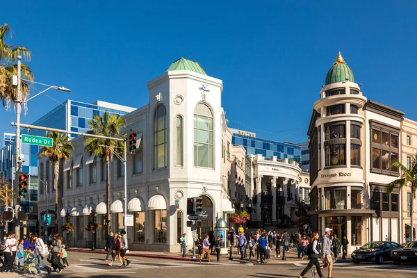 Los Angeles California February 2020 View Fashionable Street Rodeo Drive — Stockfoto