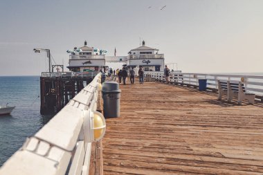 Malibu, California - February 17, 2020 : Scene of Malibu Pier Beach