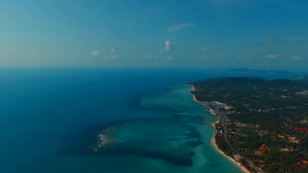 Vista aérea de la isla Samui. Panorama. Tailandia . — Vídeos de Stock