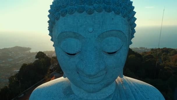 Big Buddha Phuket. Thailand. Aerial view. — Stock video