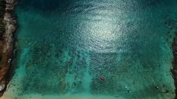 Aerial: Beautiful Andaman sea on Phuket island. — Stock Video