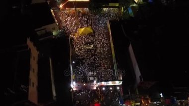 Phuket, Tayland 7 Ekim, 2016:Aerial:Vegetarian Festivali. Merdiven, birçok kişi.