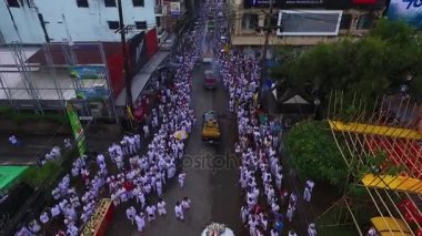 Phuket, Tayland 7 Ekim, 2016:Aerial:Vegetarian Festivali. Şehirde.