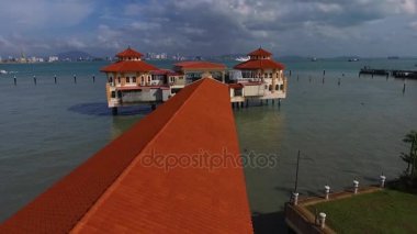 Penang, Malezya 14 Ekim 2016: Anteni: uçan feribot iskelesinden için.