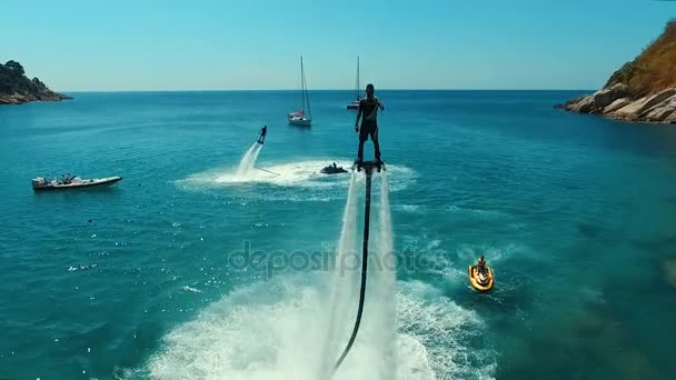 Aérea: Héroes del Flyboard . — Vídeos de Stock