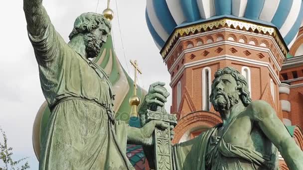 Monumento de pozharsky e minin — Vídeo de Stock