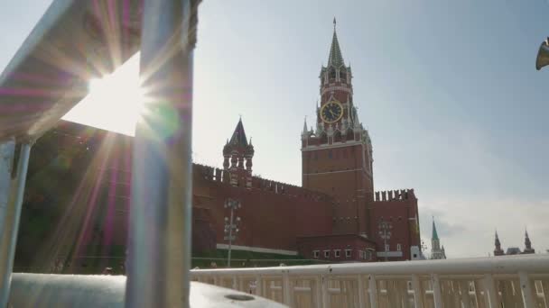 Torre Spasskaya y Kremlin — Vídeos de Stock