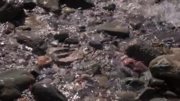 Su içinde irili ufaklı taşlar — Stok video