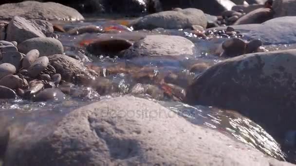 Pedras grandes e pequenas na água — Vídeo de Stock