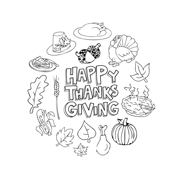 Thanksgiving Dinner Plate Coloring Page