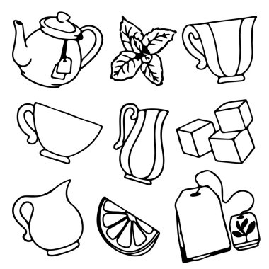 Çay partisi. Çay partisi seti. Çay partisi logosu. Çay partisi simgesi. Çay partisi sanatı. Çay partisi tasarımı. Çay partisi karikatürü. Çay partisi şirin. Çay partisi vektörü. Çay partisi renkli. Çay partisi illüstrasyon. Çay seti.
