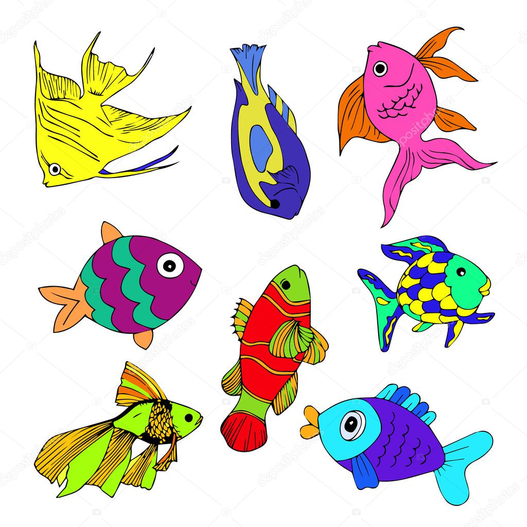 Fish set. Fish vector. Fish illustration. Fish cartoon. Fish ocean. Fish collection. Fish art. Fish sea. Fish drawn. Fish nature. Fish design. Fish cute. Fish elements. Fish abstract. Fish objects. Fish logo. Fish icon. Fish poster. Fish banner. Fish
