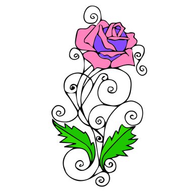 Soyut bir retro tarzında yükseldi. Tasarım için Gül Çiçek Elemanları. Elle çizilmiş gül sembolü. Gül vektör çizim logosu. Güzel gül. Gül sanatı. Gül buketi. Gül doğası. Gül nesneleri. Gül posteri. Gül mahsulleri. Gül tonlamı. Gül vektörü. Gül simgesi. Gül logosu