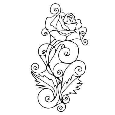 Soyut bir retro tarzında yükseldi. Tasarım için Gül Çiçek Elemanları. Elle çizilmiş gül sembolü. Gül vektör çizim logosu. Güzel gül. Gül sanatı. Gül buketi. Gül doğası. Gül nesneleri. Gül posteri. Gül mahsulleri. Gül tonlamı. Gül vektörü. Gül simgesi. Gül logosu