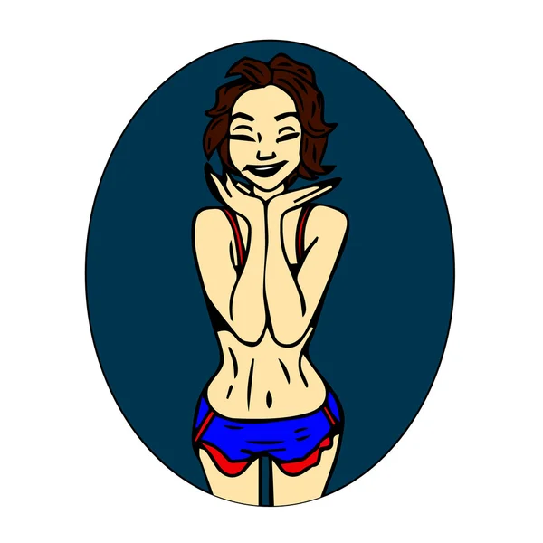 Chica modelo. Bikini modelo. Mujer modelo. Belleza modelo. Modelo chica vector. Modelo chica de diseño.. Modelo chica de moda. Arte de chica modelo. Fantasía de chica modelo. Logo de chica. Cartel de chica. Tarjeta de chica. Chica romántica . — Vector de stock