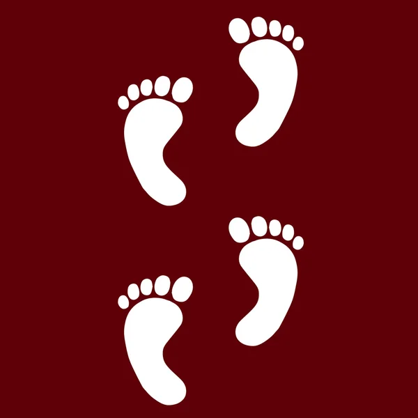Ilustracja wektorowa footprintów. Ikona footprintów. Logo footprintów. Konstrukcja footprintów. Karta footprintów. Plakat śladu. Abstrakcyjny ślad. Symbol śladu. Znaki śladu. Ślad na białym tle. Ślad. — Wektor stockowy