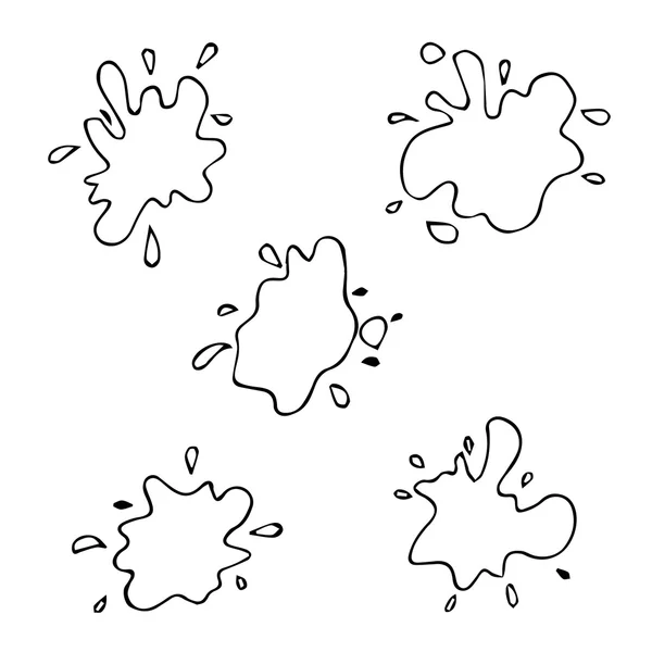 Blot zestaw. Kolekcja krople krwi i plamy. Wektor zestaw blots, płyn rozchlapać i smugi. Kolorowe Retro wektor plam, plam, odrobiny zestaw. Splatters farby. Ręcznie rysowane odpryskami wektor. Splash. Odrobiny ozdoba. Odrobiny tekstury. Rozpryski Ilustracja Stockowa