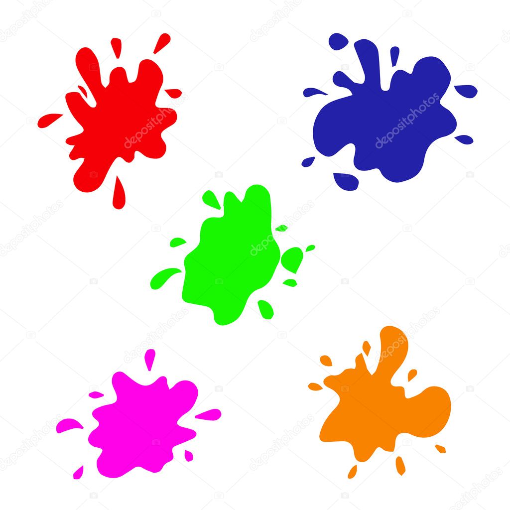 Blots Set. Collection of blood drops and stains. Vector set of blots, splash liquid and smudges. Colorful Retro Vector Stains, Blots, Splashes Set. Paint Splatters. Hand Drawn Splashes Vector. Splash. Splashes decoration. Splashes texture. Splashes