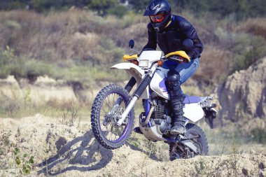 Enduro motosiklet yarış . 