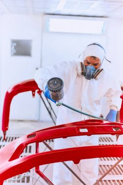 Resim tamponlar makine kırmızı boya Dükkanı.