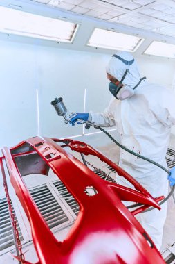 Resim tamponlar makine kırmızı boya Dükkanı.