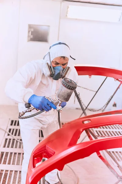 Resim tamponlar makine kırmızı boya Dükkanı.