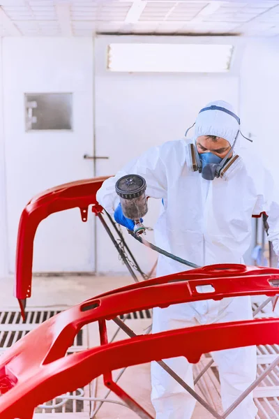 Resim tamponlar makine kırmızı boya Dükkanı.