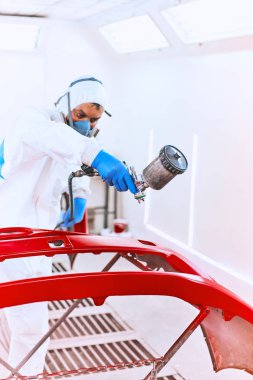 Resim tamponlar makine kırmızı boya Dükkanı.