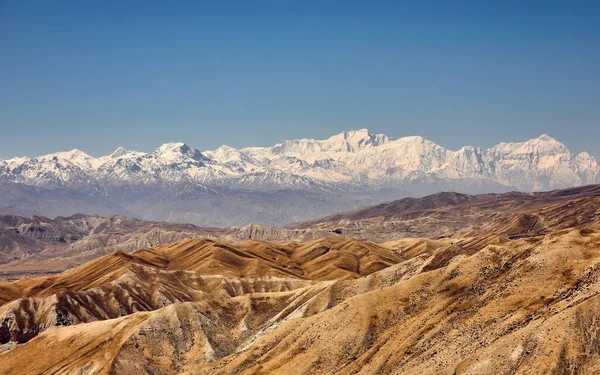 Schöne Landschaft Den Bergen Mit Schneebedeckten Gipfeln Himalaya Gebirge — Stockfoto