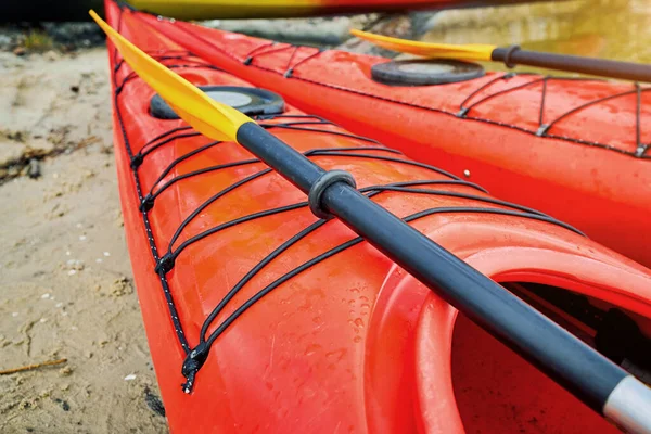 Kayaking Coast Early Spring Afternoon — Stock Photo, Image