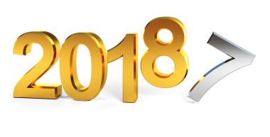 2018 mutlu yeni yıl 3d render