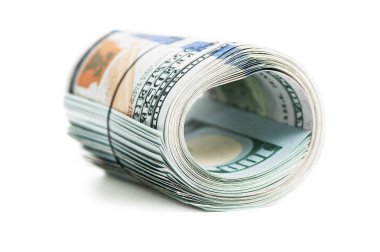 beyaz zemin üzerinde 100 dolar