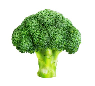 Brokoli beyaza izole edilmiş.
