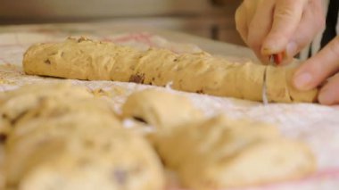 tozzetti, tipik İtalyan kurabiye kesme slayt