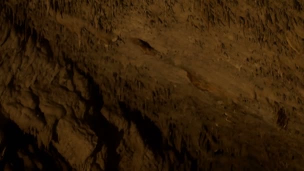 De duisternis en het mysterie in een grot-Cueva de los Verdes (Lanzarote) — Stockvideo