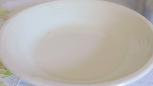 Шматок лазаньї, покладений у горщик — стокове відео