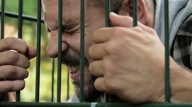 bir kafes ağlıyor içinde umutsuz adamın