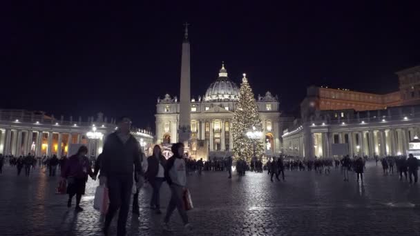 Suggestiv utsikt över St. Peters under julen — Stockvideo