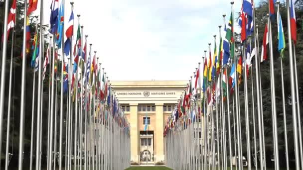 United Nations Office at Geneva (UNOG), Switzerland — Stock Video