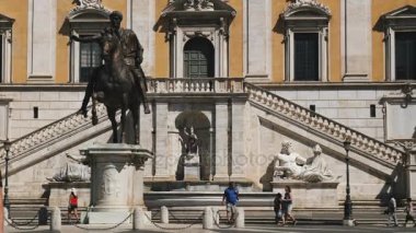 Harika manzarasını Piazza Del Campidoglio, Roma, İtalya, Haziran 2017