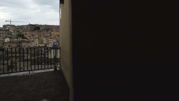 Panoramatický pohled Matera - Itálie-Matera kapitál kultury 2019 — Stock video