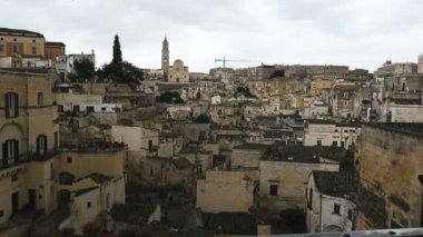 Matera, sermaye ve kültür 2019 - sabit cam güzel panoramik manzaralı