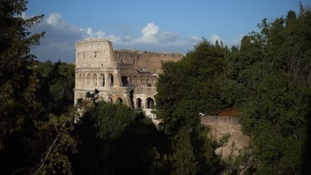 Vista del Coliseo Roma, Italia — Vídeos de Stock