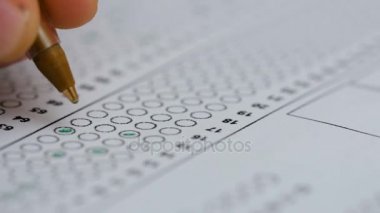 Cevapları sınav-çoklu seçim test sırasında seçme