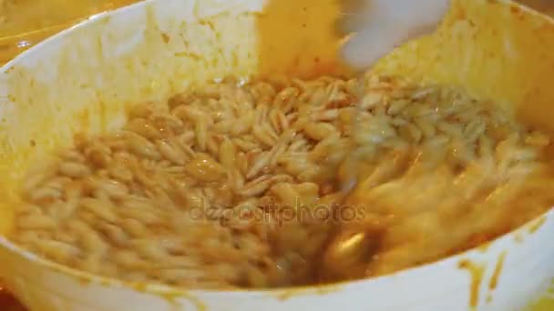 典型的南部的意大利面食 — 图库视频影像
