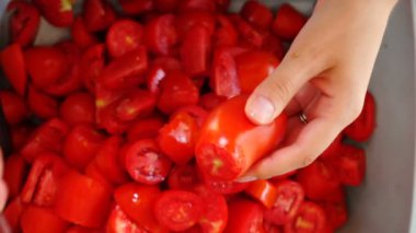 kesme domates üzerinde odaklanmak