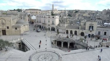 üstten Matera güzel görünüm 