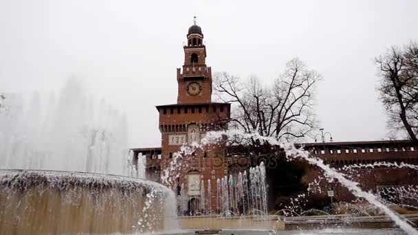 Suggestiva Veduta Della Basilica Sant Ambrogio Milano — Video Stock
